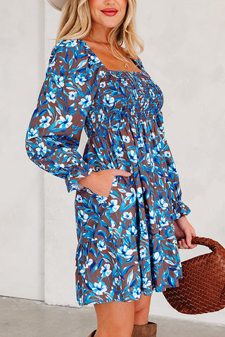 Floral Smocked Casual Dress