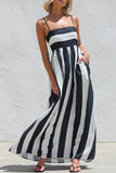 Striped Maxi Casual Dress