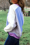 Casual Color Block Pullover Top