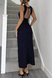 Polka Dot Casual Maxi Dress