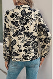 Floral Print Pleated Blouse