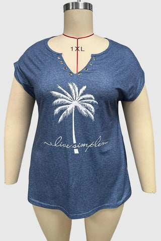 Dragonfly Graphic V-Neck T-Shirt