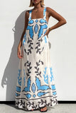 Patterned Maxi Casual Dress