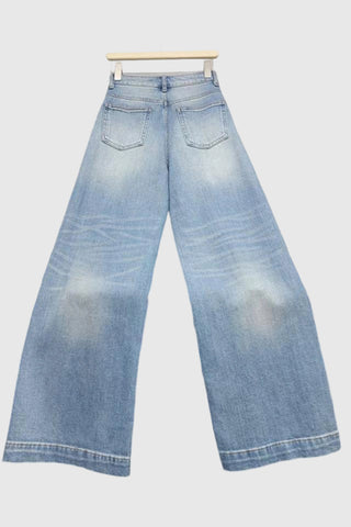 Embellished Wide-Leg Straight Jeans