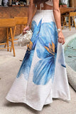 Floral Maxi Skirt with Bold Design