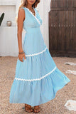 Sleeveless Wrap Maxi Dress