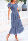 Elegant Puff Sleeve Dress