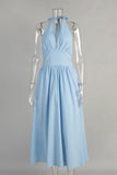 Halter Midi Casual Dress