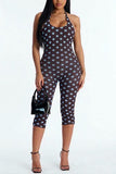Polka Dot Halter Jumpsuit