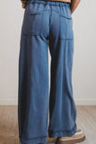 Wide-Leg Casual Pants with Drawstring