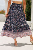 Floral Tiered Maxi Skirt