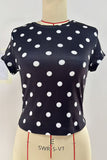 Polka Dot Crew Neck Tee
