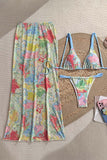 Paisley Bikini Set with Cover-Up