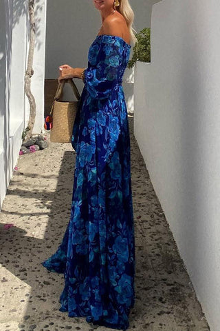 Off-Shoulder Floral Maxi Dress