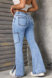 Star-Embellished Flare Jeans