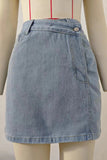 Classic A-Line Denim Skirt