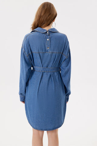 Belted Denim Shirt