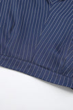 Pinstripe Wide-Leg Pants