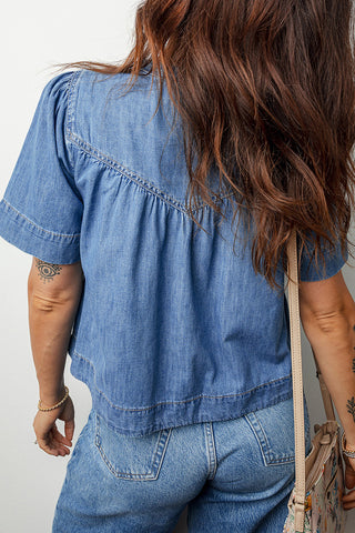 Button-Up Casual T-Shirt