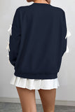 Bow-Accent Long-Sleeve Sweatshirt