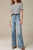 High-Waist Straight-Leg Jeans