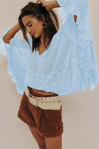 Lace Detail Flowing Blouse