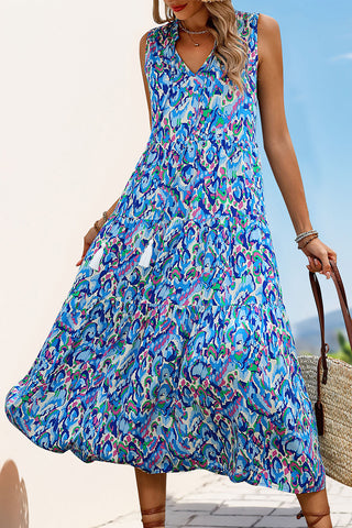 Flowing Printed Casual Dress