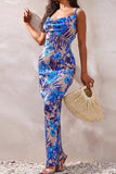 Tie-Dye Maxi Dress with Spaghetti Straps