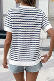Striped Buttoned T-Shirt