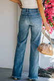 High-Waisted Straight-Leg Jeans