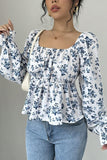 Floral Puff Sleeve Blouse