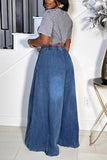 Stylish Wide-Leg Denim Pants