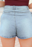 Stylish Bow-Detail Denim Shorts