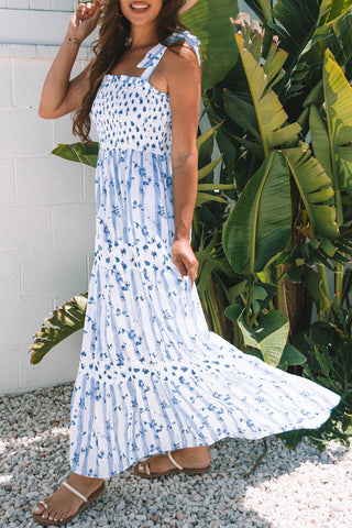 Floral Smocked Tiered Maxi Dress