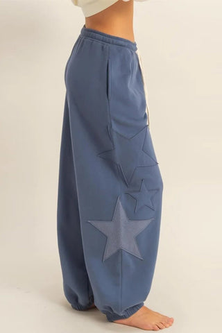 Star-Embellished Casual Pants