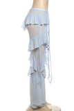 Ruffle-Trim Casual Pants