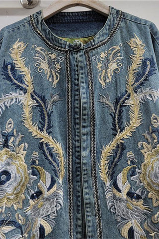 Patterned Denim Jacket