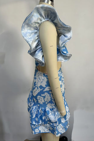 Floral One-Shoulder Dress