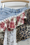 Layered Patchwork Mini Skirt