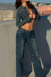 Embellished Straight-Leg Denim Jeans