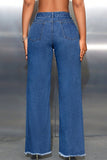 Distressed Straight Jeans