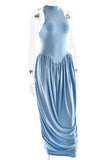 Elegant High-Neck Evening Gown