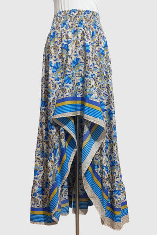 Smocked Waist Midi Skirt