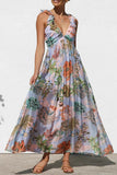 Sleeveless V-Neck Maxi Dress