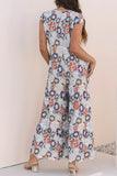 Floral Pocketed Wide Leg Sleeveless Jumpsuit