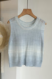 Knit Sweater Vest with Textured Design