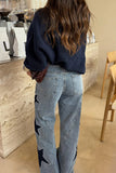Star-Embellished Straight Jeans