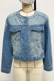 Classic Button-Front Denim Jacket