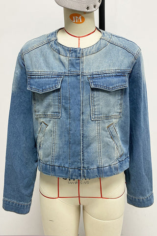 Classic Button-Front Denim Jacket