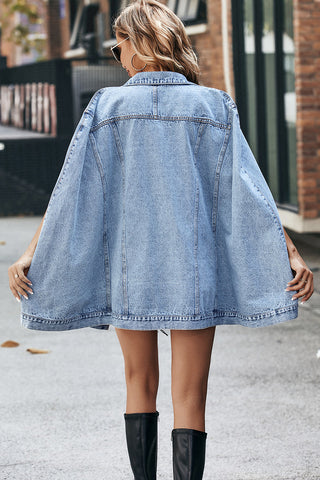 Denim Cape Jacket